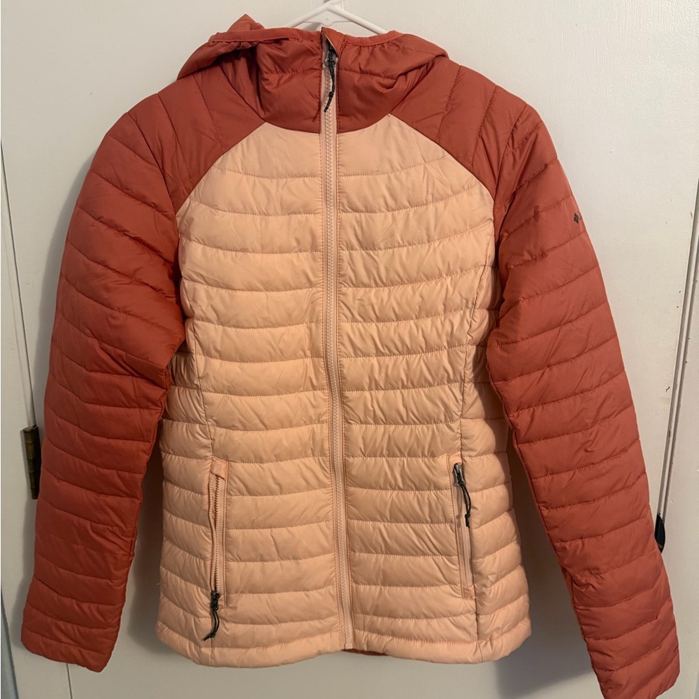 Columbia Women's Peach and Rust Puffer Jacket